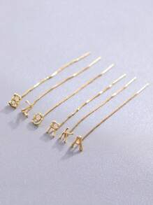 CVNANA 1 Cặp Bông Tai Chữ Thời Trang Quyến Rũ Threader Cho Phụ Nữ Để Trang Trí Hàng Ngày - Vàng - Xem 1