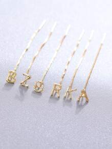 CVNANA 1 Cặp Bông Tai Chữ Thời Trang Quyến Rũ Threader Cho Phụ Nữ Để Trang Trí Hàng Ngày - Vàng - Xem 2