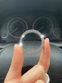 Decoración De Arranque Con Un Botón Para Coche Con Diamantes De Imitación - transparente - Ver 4