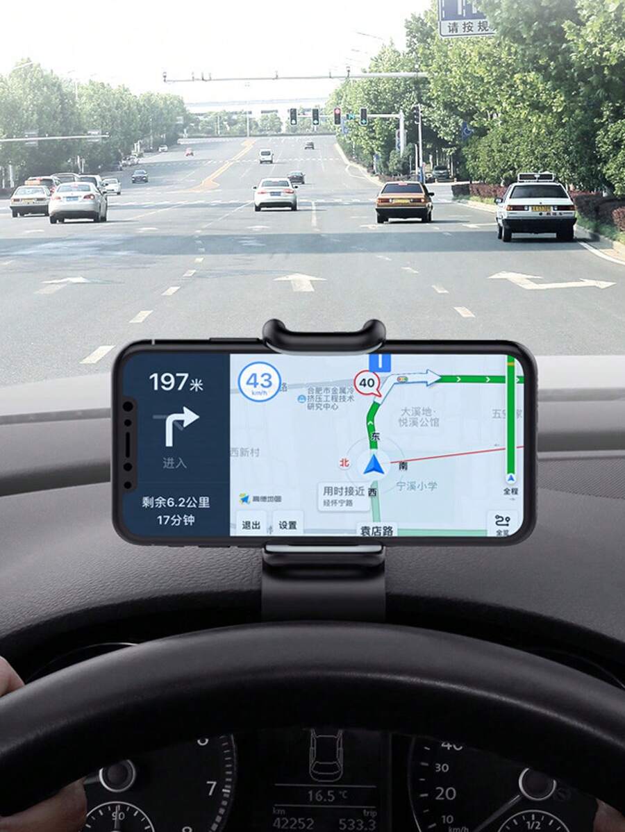 可調節車手機支架 - 黑色 - 查看 1