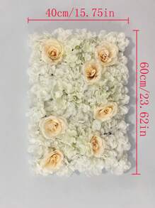 1入組無紡佈人造花裝飾用人造花牆 - 彩色 - 查看 2