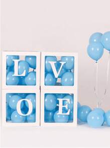 1入組紙小氣球現代字母圖案氣球盒派對