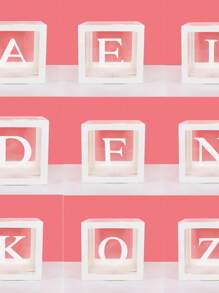 1入組紙小氣球現代字母圖案氣球盒派對