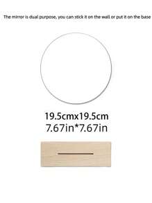 1pc PMMA Mirror Wall Sticker, Modern Silver Round Wall Mirror Tile For Home Gifts Birthday Graduation Wall Decor Room Decor Mirror For Room Home Decor Bathroom Decor Living Room Decor