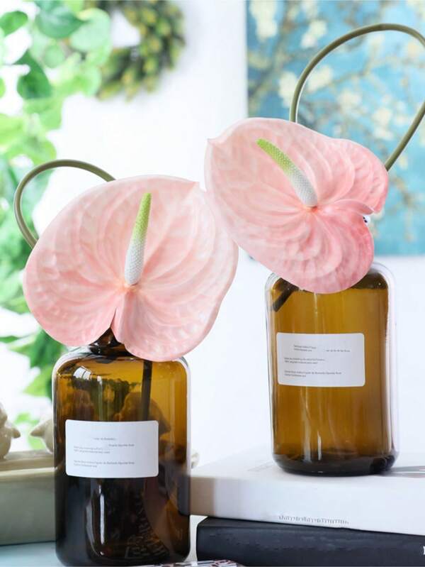 pvc بلاستيك صناعي استوائي وردي زائف الى منزل زخرفة قطعة واحدة