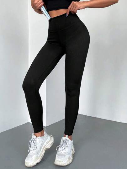 EURMUSE Rejäla leggings med bredband i midjan