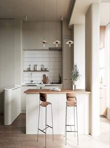 1 rollo unicolor simple liso blanco impermeable Rollo adhesivo de pared para casa Decoración - Blanco - Ver 4