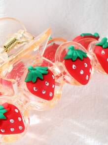 1入組女性草莓裝飾時尚髮爪適用於頭髮裝飾用品 - 彩色 - 查看 3