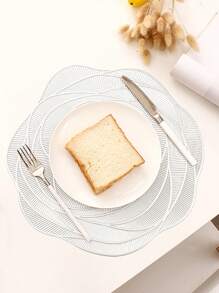 1pc Rose Shaped Placemat - Bạc - Xem 2