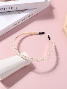 1pc Minimalist Versatile Sweet Pearl Headband For Girls - Multicolor - View 3