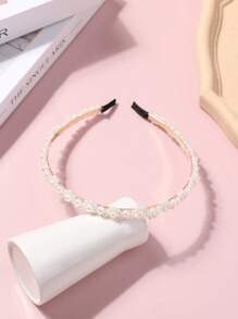 1pc Minimalist Versatile Sweet Pearl Headband For Girls - Multicolor - View 4
