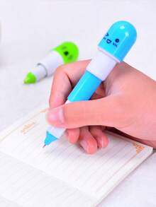 6pcs Cartoon Graphic Mini Ballpoint Pen, Cute Adjustable Writing Pen For Adult, Office, Student - Multicolor - View 3