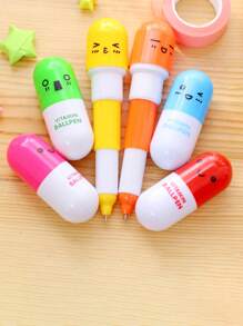 6pcs Cartoon Graphic Mini Ballpoint Pen, Cute Adjustable Writing Pen For Adult, Office, Student - Multicolor - View 7