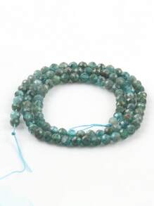 1 sợi thời trang Lapis Lazuli hạt hình học tự làm cho phụ nữ để làm đồ trang sức tự làm - Màu xanh Bạc hà - Xem 2