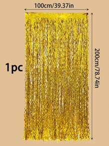 1 波浪葉片門簾 - 金色 - 查看 5