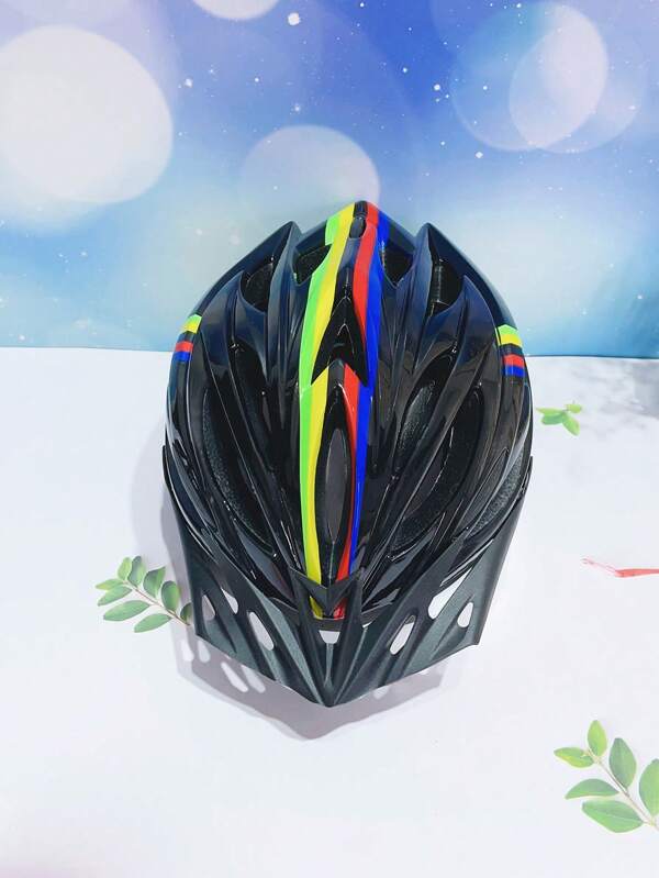 Sun Protection Color Block PC Bicycle Helmet SHEIN USA