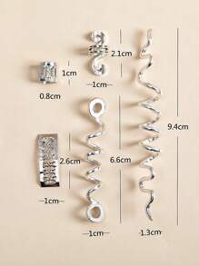 28pcs/Set Metal Braided Snake Shaped Hair Clip, Suitable For Daily Wear, Unisex, Good Gifts For Moms, Friends, Teachers, Boho Tiaras, School Stuff, Halloween Accessories, Hair Accessories - Silver - View 4
