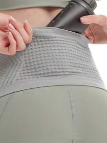 Bolso para correr con estampado de letra - Gris - Ver 2