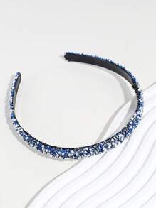Royal 1件装女士水钻仿珍珠装饰时尚发箍，可用于头发装饰、发带、发箍、发饰、头饰 - 彩色 - 查看 2