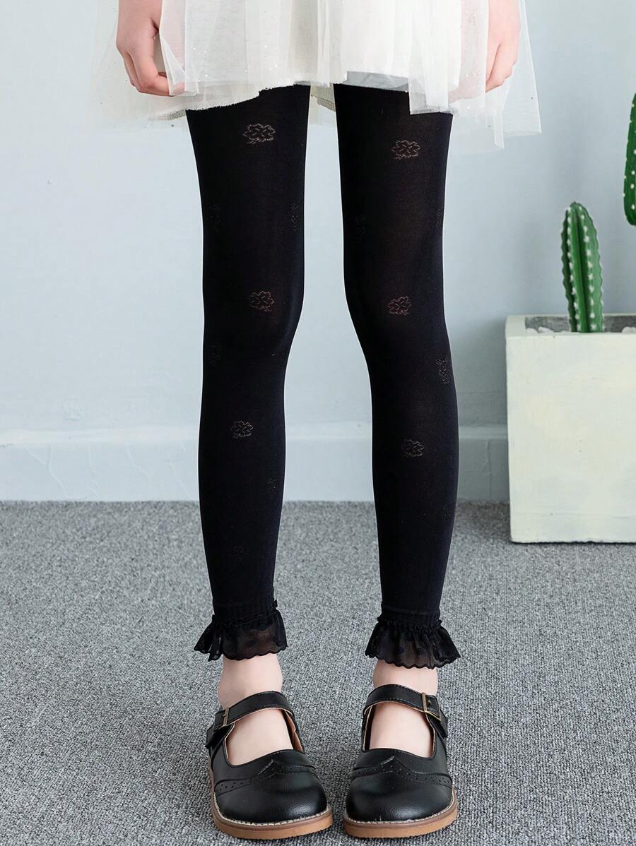 1雙嬰兒兔子圖案褲襪適用於日常