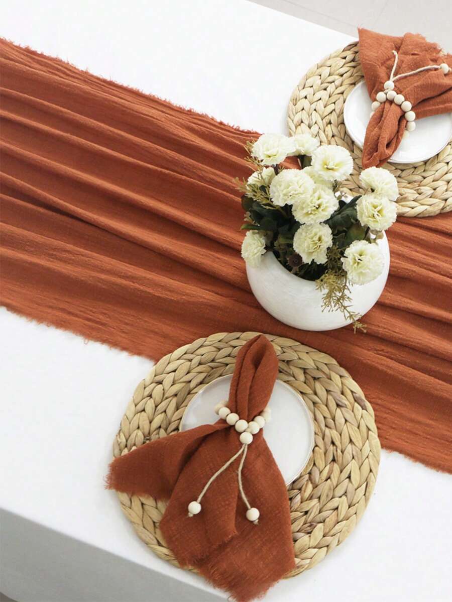 1pc Solid Color Table Runner, Modern Table Runner For Wedding Ceremony
