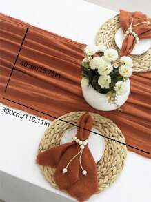 1pc Solid Color Table Runner, Modern Table Runner For Wedding Ceremony