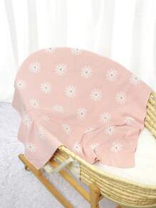 SHEIN 婴儿花卉印花襁褓毯爱情人节 - 粉色 - 查看 2