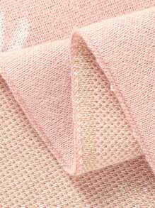 SHEIN 婴儿花卉印花襁褓毯爱情人节 - 粉色 - 查看 4