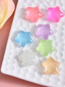 7pcs Glow In The Dark Star Design Shoe Decoration, ABS Fashion Shoe Decorations For Clogs - Multicolor - View 2