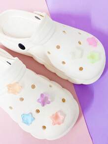 7pcs Glow In The Dark Star Design Shoe Decoration, ABS Fashion Shoe Decorations For Clogs - Multicolor - View 4