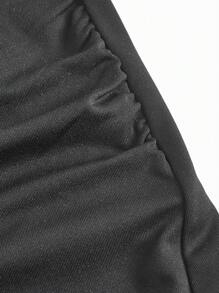 SHEIN Maternity Letter Graphic Bodycon Dress - Black - View 4