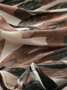 SHEIN LUNE Plus Allover Print Elastic Waist Skirt - Multicolor - View 5