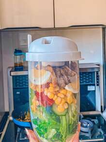 1入組便攜透明沙拉杯 - 白色 - 查看 7