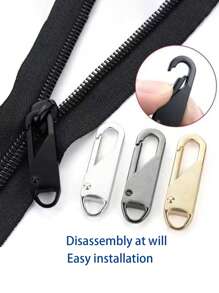 Đầu dây kéo may hợp kim 4 chiếc, Đầu dây kéo may màu hỗn hợp hiện đại cho gia đình - Nhiều màu - Xem 2