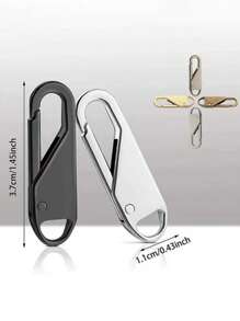 Đầu dây kéo may hợp kim 4 chiếc, Đầu dây kéo may màu hỗn hợp hiện đại cho gia đình - Nhiều màu - Xem 5