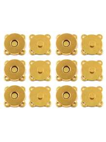 10 piezas/set cobre magnético dibujos animados lindo en forma de oso con botón para casa - Dorado - Ver 1