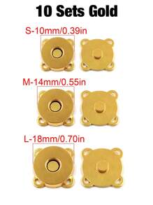 10 piezas/set cobre magnético dibujos animados lindo en forma de oso con botón para casa - Dorado - Ver 2