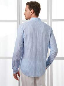 Manfinity VCAY Men Cotton Striped Print Button Front Shirt