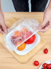 50 cái/bộ PE Bọc Thực Phẩm Dùng Một Lần, Tối Giản Rõ Ràng Giữ Thực Phẩm Giữ Tươi Cho Nhà Bếp - Trong sáng - Xem 6