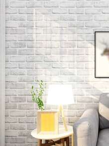 1roll PVC Wall Paper, Modern Brick Pattern Wall Adhesive Roll For Home, Renovation Stickers Peel Wall Panels, Wall Paper, Wallpapers, Spring Decoration Items Refresh Your Home, Rama Decoration Stickers - Multicolor - View 2