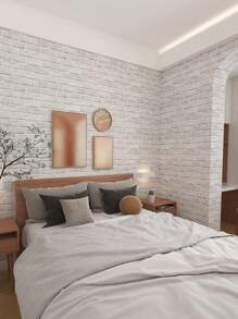 1roll PVC Wall Paper, Modern Brick Pattern Wall Adhesive Roll For Home, Renovation Stickers Peel Wall Panels, Wall Paper, Wallpapers, Spring Decoration Items Refresh Your Home, Rama Decoration Stickers - Multicolor - View 3