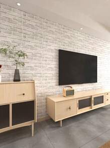 1roll PVC Wall Paper, Modern Brick Pattern Wall Adhesive Roll For Home, Renovation Stickers Peel Wall Panels, Wall Paper, Wallpapers, Spring Decoration Items Refresh Your Home, Rama Decoration Stickers - Multicolor - View 5