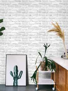 1roll PVC Wall Paper, Modern Brick Pattern Wall Adhesive Roll For Home, Renovation Stickers Peel Wall Panels, Wall Paper, Wallpapers, Spring Decoration Items Refresh Your Home, Rama Decoration Stickers - Multicolor - View 6