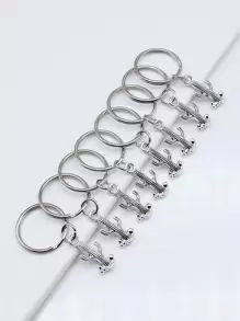 8 chiếc móc khóa quyến rũ xương rồng - Màu Bạc Cổ - Xem 1