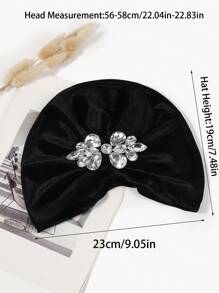 Rhinestone Decor Head Wrap - Black - View 2