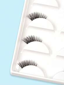 5 pares Pestañas postizas ojo de gato - Negro - Ver 5