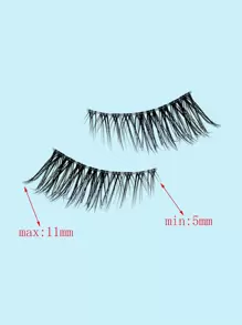 5 pares Pestañas postizas ojo de gato - Negro - Ver 7