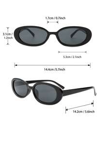 4 pares de gafas de sol ojo gato protección UV tonos negros - Gris - Ver 3