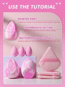 5 miếng mút trang điểm & 3 miếng mút trang điểm - Nhiều màu - Xem 8