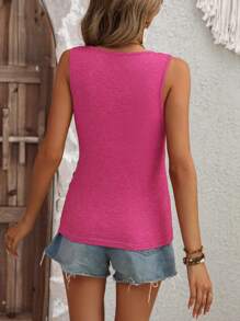 SHEIN LUNE Two Tone Ruched Tank Top Graphic Tees Women Tops